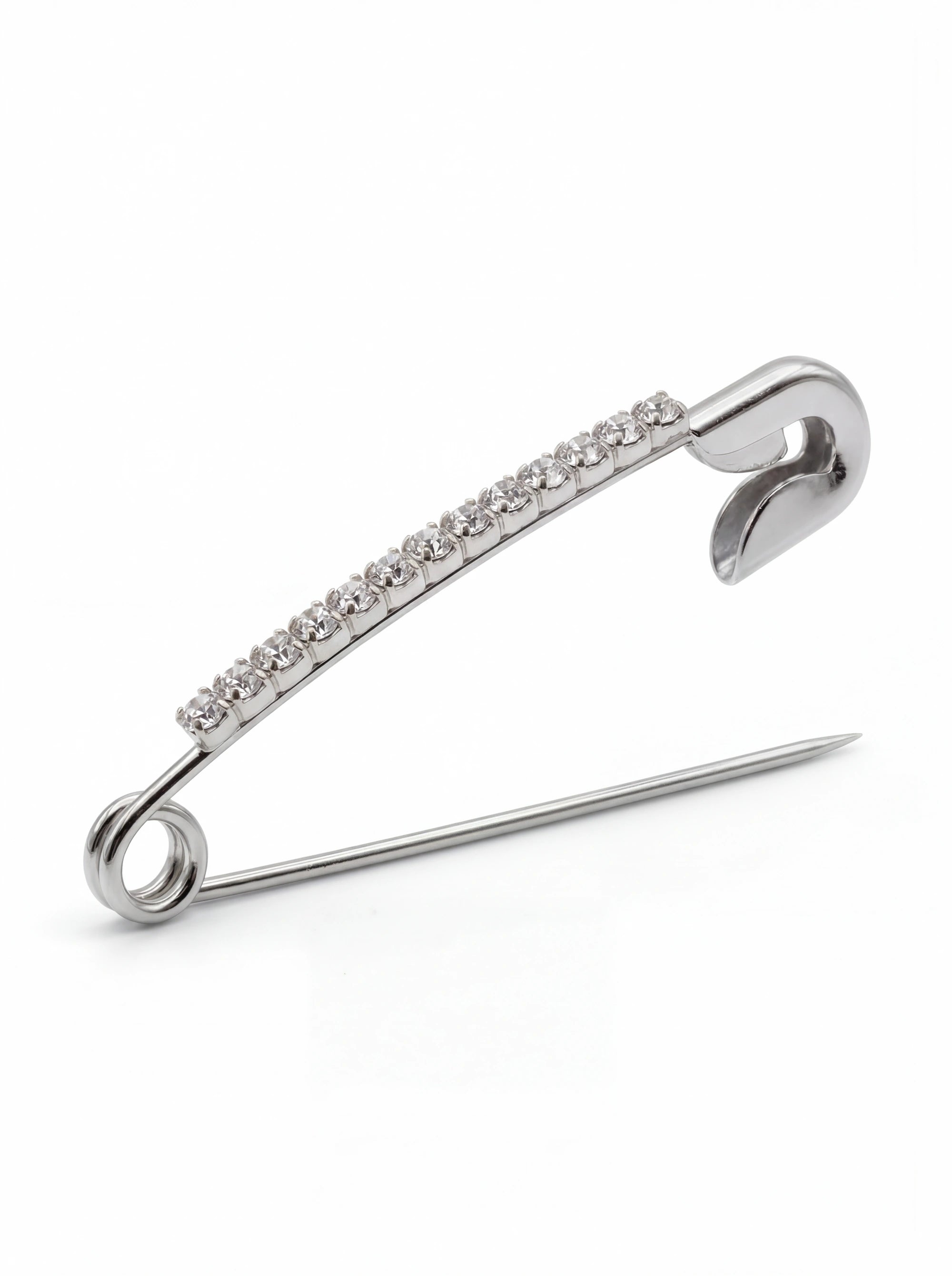 Rhinestone Safety Pin | Hijab & Shawl Pin Set of 6 (Gold, Silver, Black) | 4.5 - 1 cm