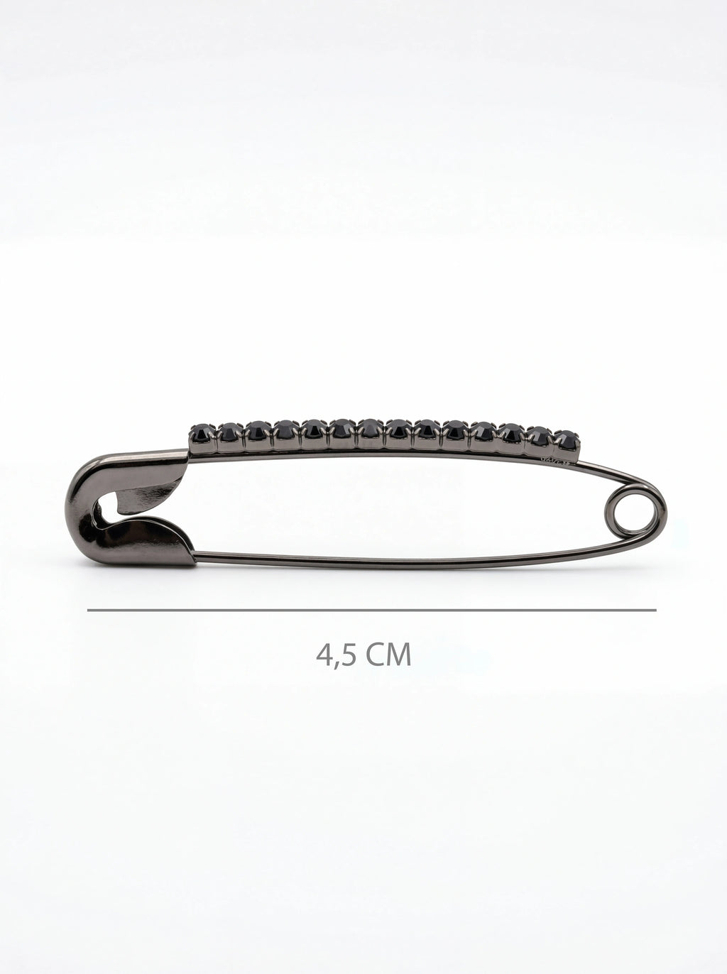 Rhinestone Safety Pin | Hijab & Shawl Pin Set of 6 (Gold, Silver, Black) | 4.5 - 1 cm